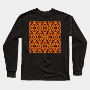 Orange and Black Monarch Butterfly Pattern 2 Long Sleeve T-Shirt